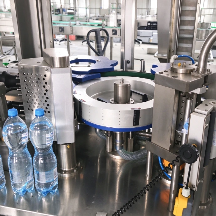 industrial wrapper labeling machine for round bottles