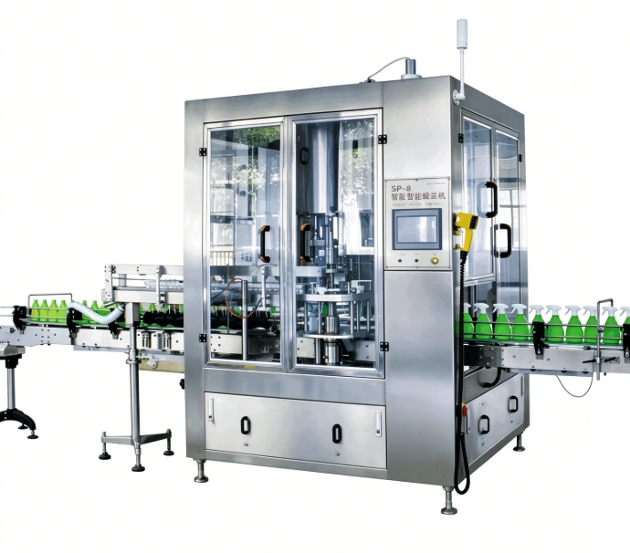 Stable automatic trigger pump capping machine with gentle dip-tube insertion