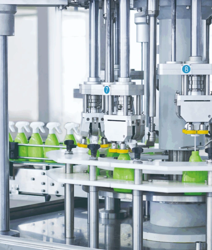 automatic rotary trigger spray capping machine for household cleaner bottles