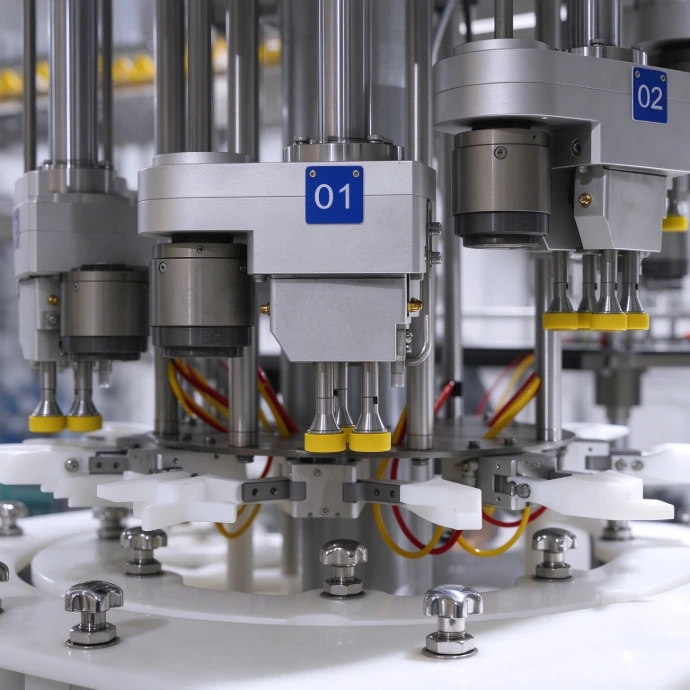 high-speed rotary starwheel indexing system for flat and round bottles